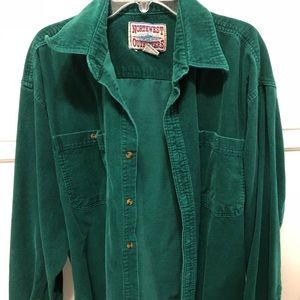 Green corduroy shirt / jacket